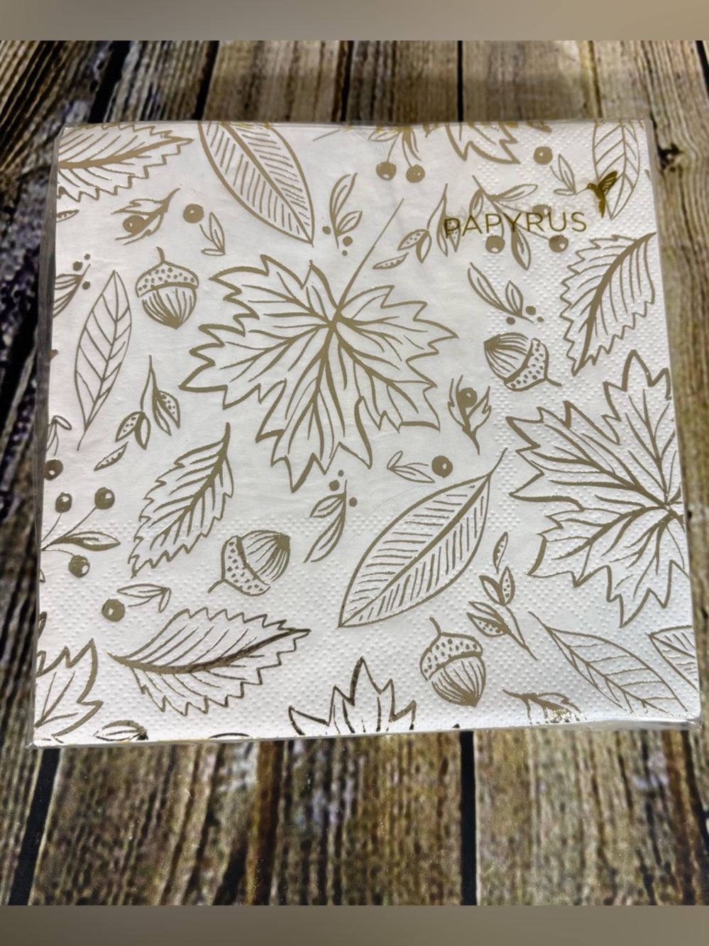 Papyrus 40 Lunch Napkins Leaves Acorns Fall